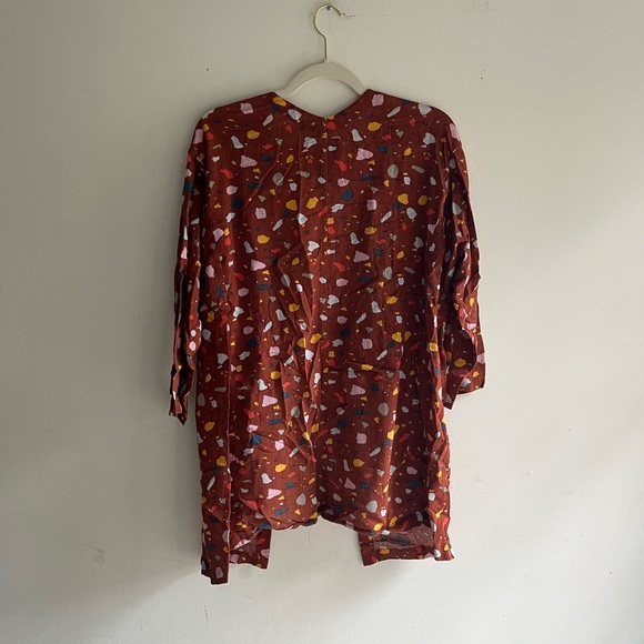MADEWELL Short Robe Jacket Terazzo Burnt Umber Size Medium - Picture 7 of 8